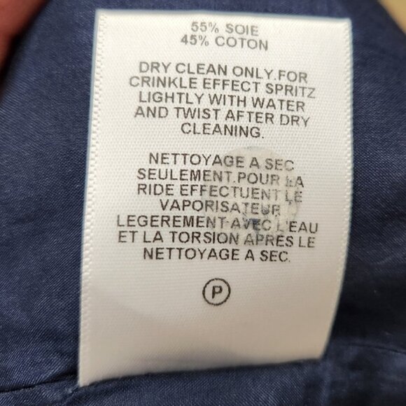 Velvet by Graham Spencer Blue and White Silk Slip Mini Dress Size Small - Picture 13 of 13